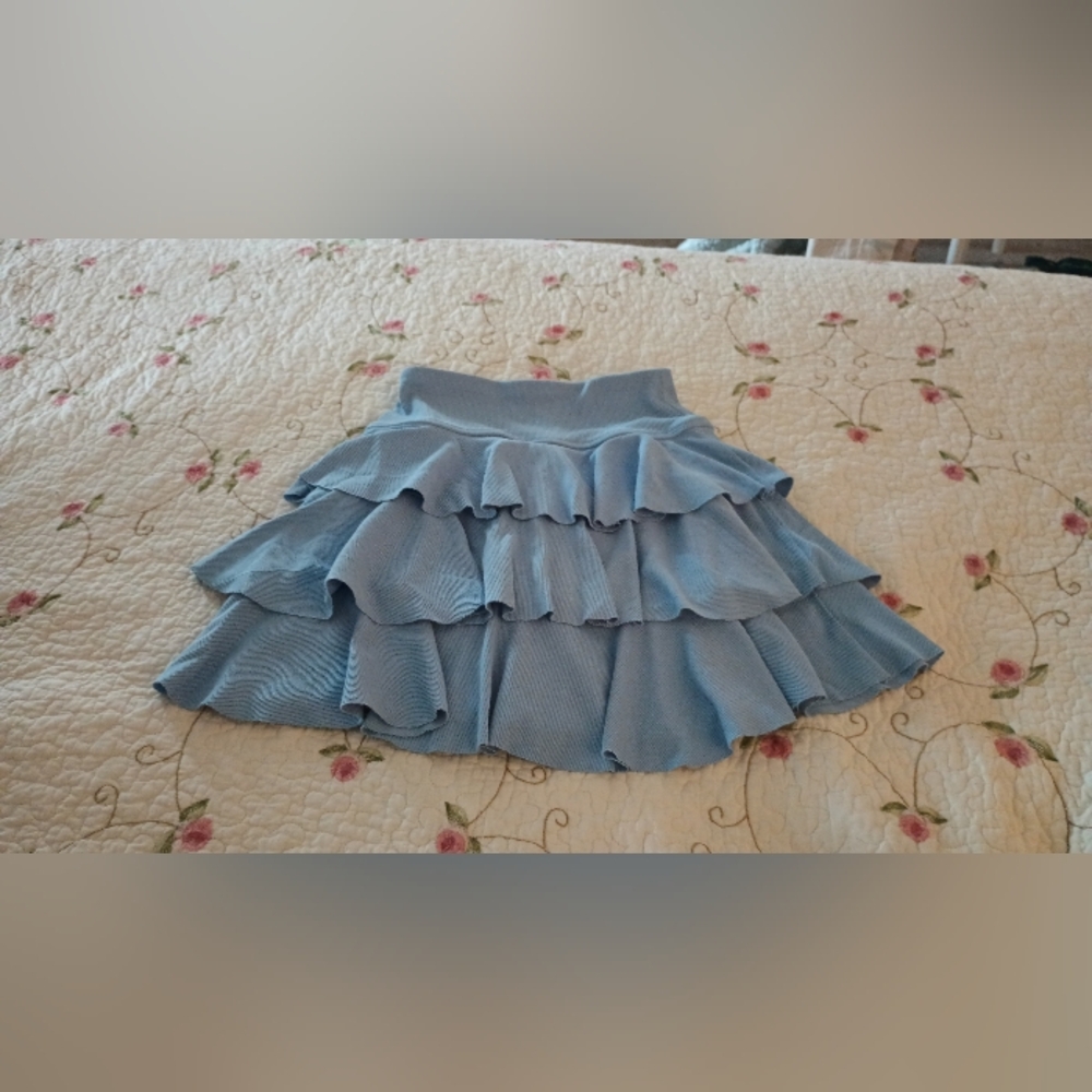Arizona Jean Company Light Blue Tiered Skirt